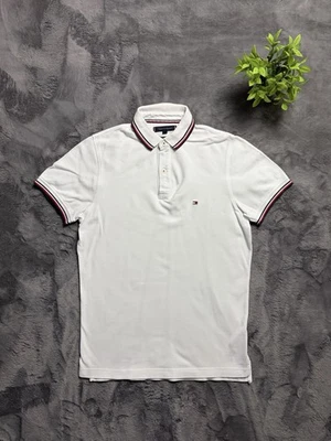 Tommy Hilfiger Poloshirt – Classic Fit Clean Old Money Preppy Weiß S - Bild 1 von 4