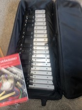 Professional 32 Note Glockenspiel Xylophone Bell Kit for beginner w/ Drum Sticks