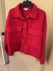 Beach lunch lounge Jacket Womens Large Utility Shacket Button Front Pockets — photo 4