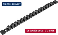 Socket Organizer 12-inch Aluminum Alloy Socket Holder Heavy Duty Socket Rail Socket Organizer 12-inch Aluminum Alloy Socket Holder Heavy Duty Socket Rail