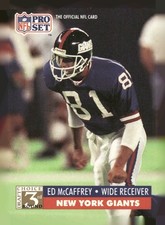 1991 Pro Set #812 Ed McCaffrey New York Giants Football Card