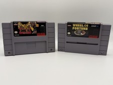 SNES Games Shaq Fu & Wheel of Fortune. 2 Nintendo Games Untested Good Condition