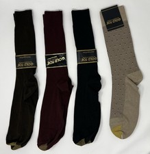 CLEARANCE: Vintage NOS Gold Toe MidCalf Socks 4 Pair Men's Size Sock-10-13
