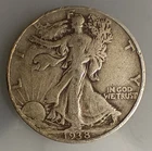 1938 Walking Liberty Silver Half Dollar | Philadelphia Mint | Fine Details