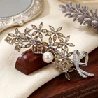 SheCrown New Designed Long Smoky Topaz White Pearl Ladies Party Silver Pendant