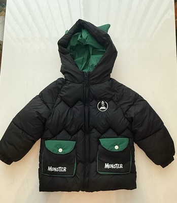 Boys Jacket Winter Thicken Keep Warm Hooded Down Coat for Kids 5-6 Years
