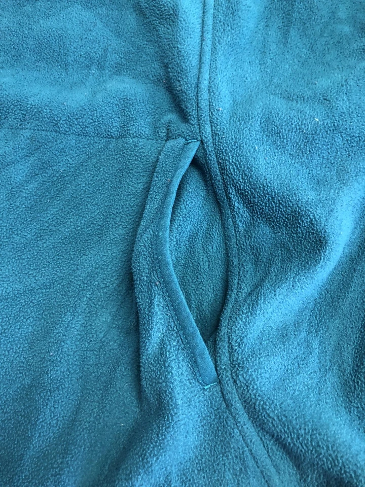 Chaqueta Merona para mujer 3XL verde azulado polar bolsillos con cremallera completa talla grande informal al aire libre Foto 3 de 4