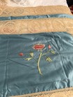 Stunning Victorian Blue  Silk, Embroidery &Lace Coverlet/bedspread — photo 8