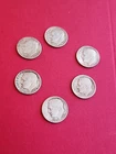 Lot of 6 Roosevelt Dimes  90% Silver US Coins