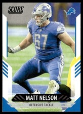 2021 Score Matt Nelson Detroit Lions #292