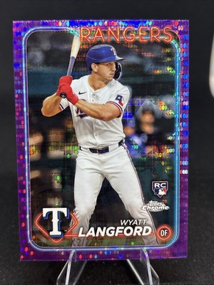 2024 Topps Chrome - Wyatt Langford #122 Purple Sonar Refractor /275 (RC)