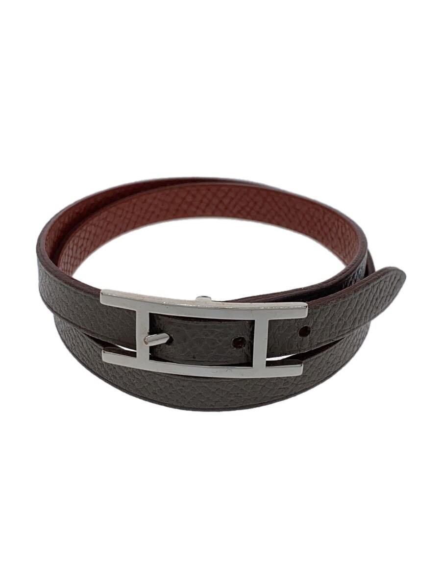 Hermes Leather Bracelet for Women in Grey Style 2721