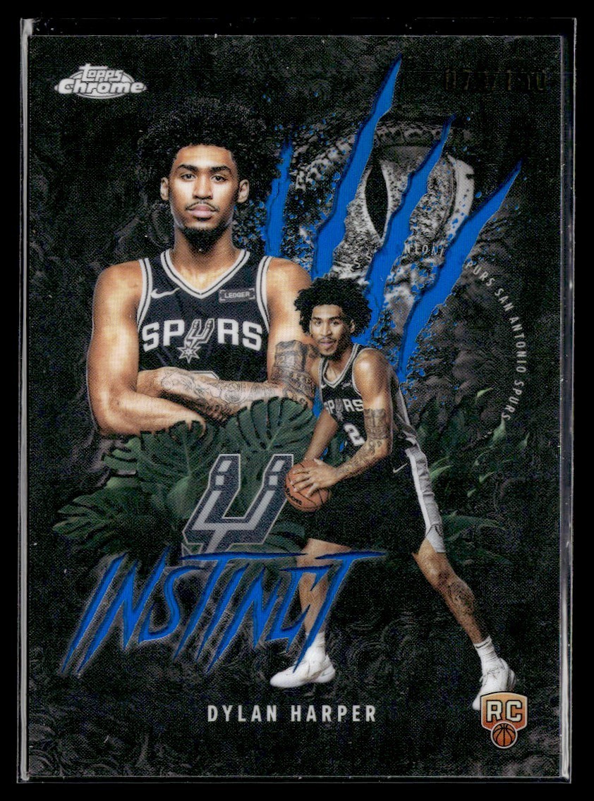 2025-26 Topps Chrome Instinct Blue Dylan Harper RC /150 San Antonio Spurs