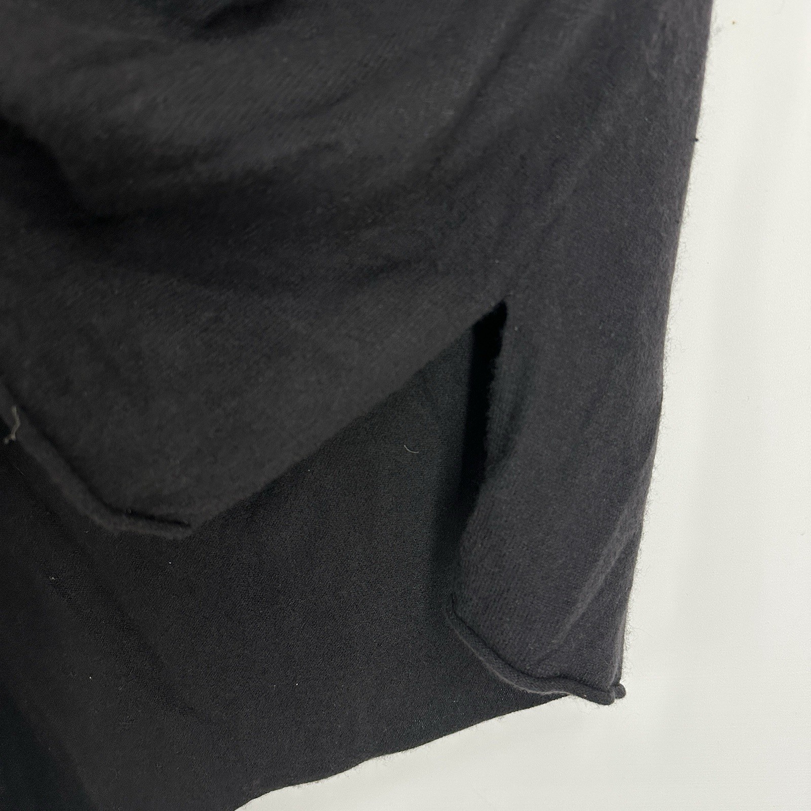 J Jill Cashmere Tunic XL Hoodie Long Sleeve Shirt Soft Quiet Luxury Basic Black