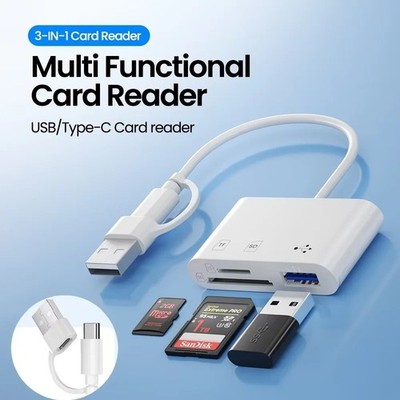 USB C SD Kartenleser, Micro SD auf Typ C OTG Adapter für SDHC SDXC TF