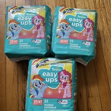 Pampers Easy UPS Girls My Little Pony Disposable Training Underwear 3T-4T 3 Pack