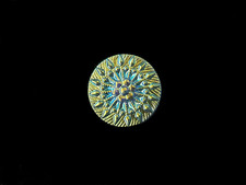 23mm Czech Glass Button Light Blue Transparent Glass AB Glass Shank