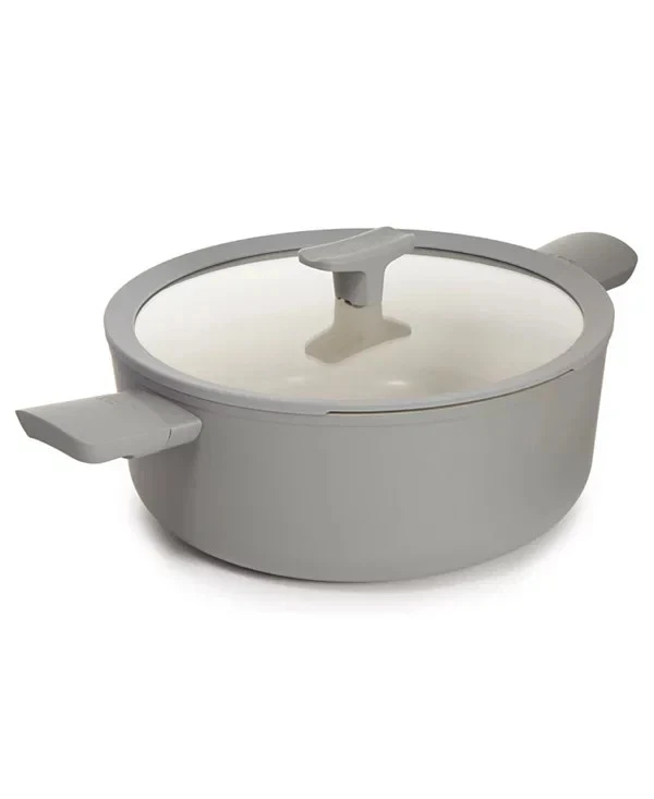 BergHOFF LEO Non-stick Covered Stockpot w/ Glass Lid 10" 4.3 L color Beige NEW