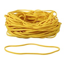 7.1" x 1/8" 100 Pcs Yellow Heavy Duty Elastics Rubber Bands for File Folder