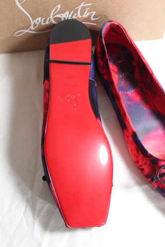 NWB Christian Louboutin Rose Roses Mamadrague Bow Silk Ballet Flats Flat 40 - Picture 4 of 8