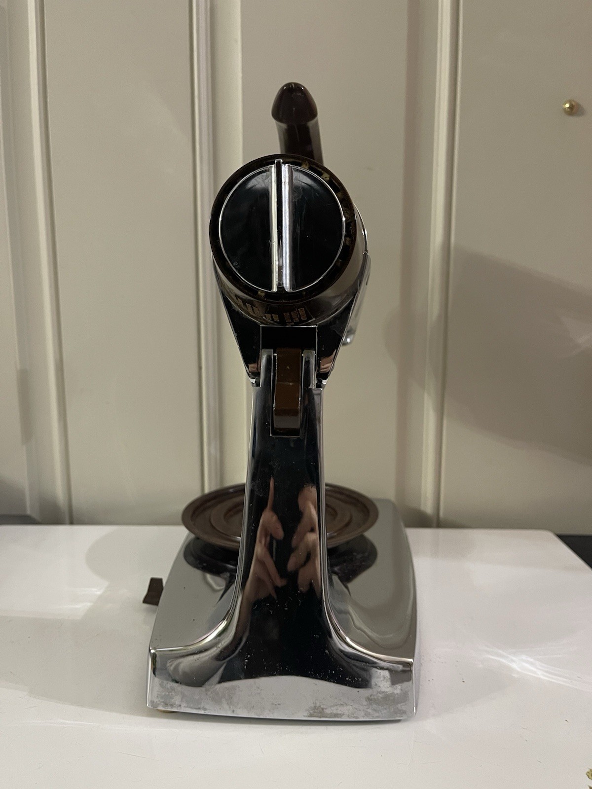 VINTAGE SUNBEAM 1-8B MIXMASTER 12 SPEED MIXER BROWN/CHROME W/BEATERS No Bowls