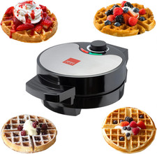 Full Size American Waffle Maker Deep Non-Stick Plates 700W Adjustable Temp