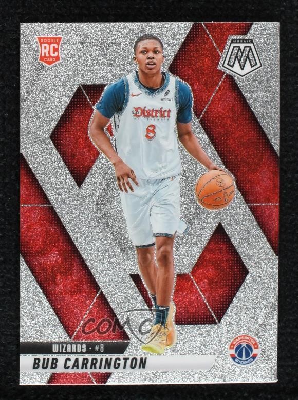 2024-25 Panini Mosaic Rookies Glitter Mosaic Prizm Bub Carrington #206 16wc