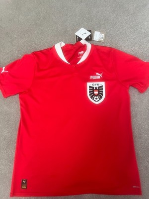 Österreich 2022/23 Heim Fußball Trikot Neu mit Etikett Large