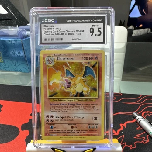 Pokémon Charizard 003/034 Trading Card Game Classic Holo CGC 9.5 Graded Card