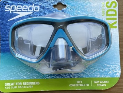 SPEEDO Surf Gazer Mask, Swim Goggles Unisex -KIDS 3-6 UV Protect With Nose Cover