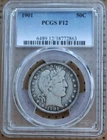 PCGS 1901 Barber Half Dollar 50C F12
