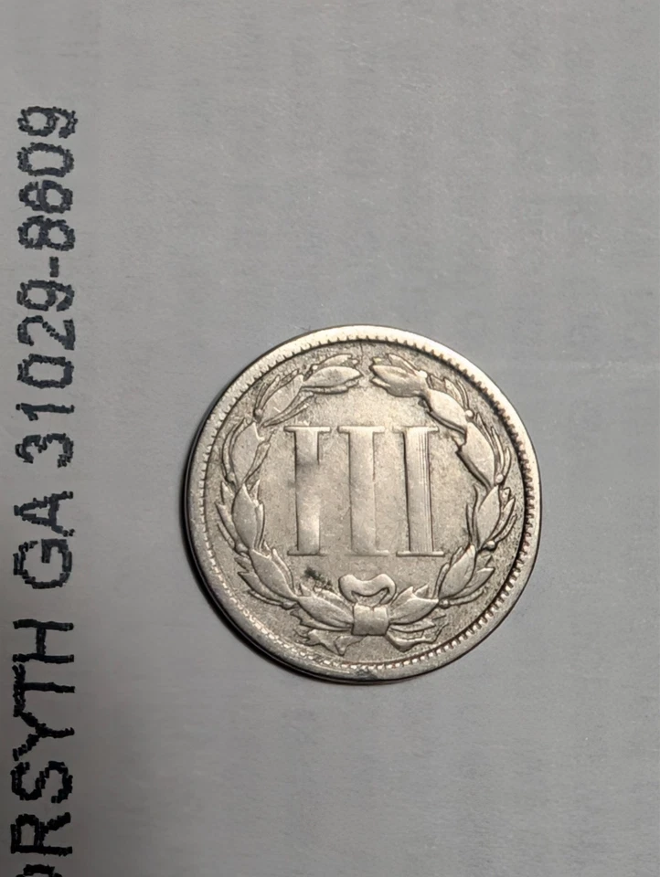 1865 3 CENT NICKEL , GREAT EXAMPLE WITH SHARP DETAILS - Image 4 of 4