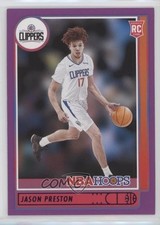 2021-22 Panini NBA Hoops Rookies Purple Jason Preston #242 aj5