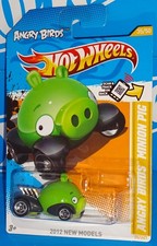 Hot Wheels 2012 New Models Series 35 Angry Birds Minion Green w/ 5SPs