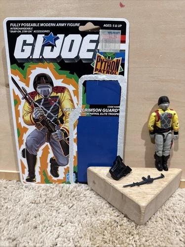 G.I. Joe Python Patrol Crimson Guard & Cardback 1989 Complete New O Ring