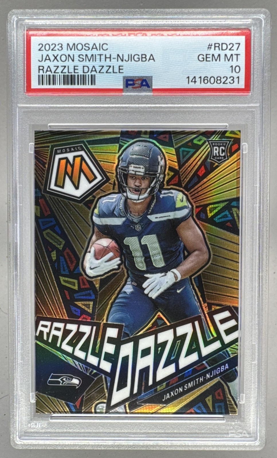 Jaxon Smith-Njigba Panini Mosaic Razzle Dazzle #RD27 Base