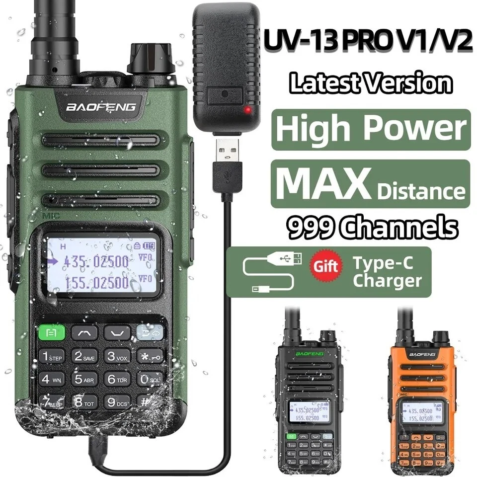 Baofeng UV-13 Pro V2 U/VHF Dual Band, Two Way Radio, Walkie Talkie, Funkgerät - Bild 2 von 4