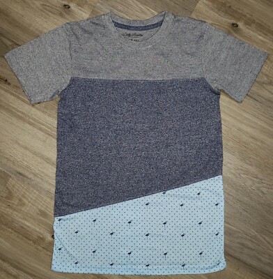 Dirty Laundry Clothing Gray & Blue T-Shirt Size Large(14-16)