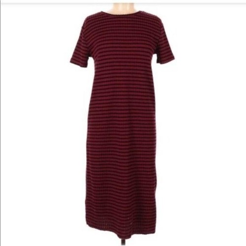 Zara Trafalic Red Black Striped Ribbed 