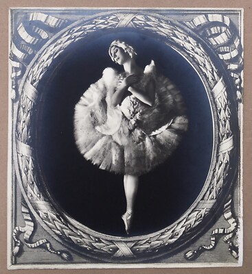 Foto Antica Anna Pavlova Ballerina Russe Teschio Cigno Strelecki Faithorne 