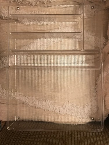 Silverware Adjustable Drawer Storage Container/Holder/Tray Clear - Picture 2 of 6