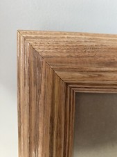 Large Wide Carved Solid Oak Wood Picture Frame 18  X 14  Frame Is 1 3/4  Wide