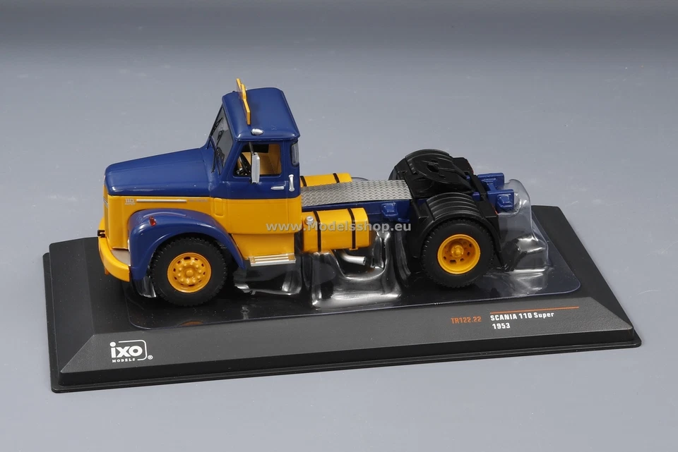 IXO TR122 Scania 110 Super, tractor truck, 1953 "ASG" /blue - yellow/ - Image 3 of 4