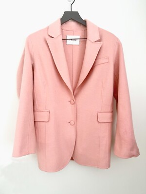 FRAME Dusty Pink Hard Woven Oversized Feminine Coat S-M