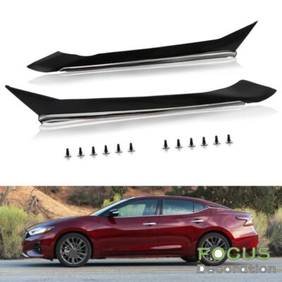 For Nissan Maxima 2016 2017-2021 Black Rear Right Left Side Pillar Molding Trim