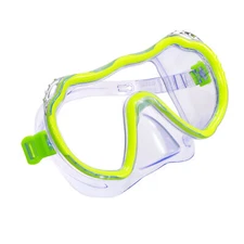 Dolfino Premier Youth Latex Swim Goggles with Adjustable Head Strap, Yellow 