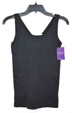 Yummie Womens Black V-Neck Sleeveless Stretch Tummie Shapewear Tank Top S/M