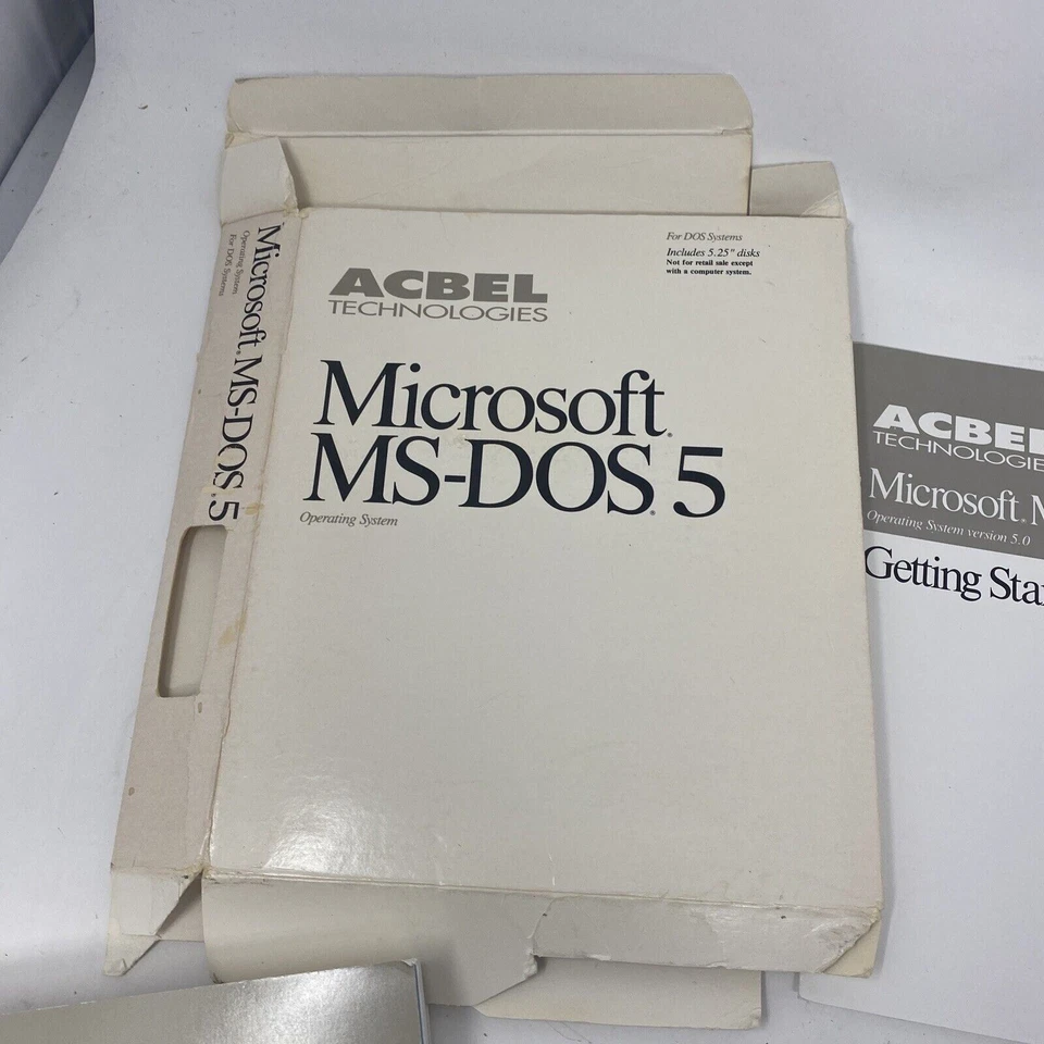 Microsoft MS-DOS 5 on  5 x 5-1/4" 5.25" Acbel Technologies Floppy Disks Complete - Image 4 of 4
