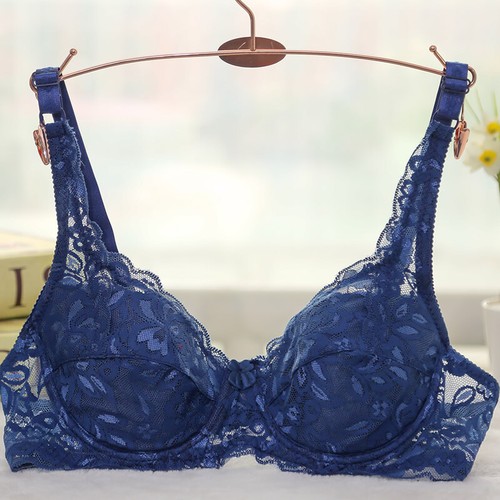Women's Underwire Lace Bra Molded Cup Bra for Everyday Sexy Lingerie Brassiere - Picture 5 of 45
