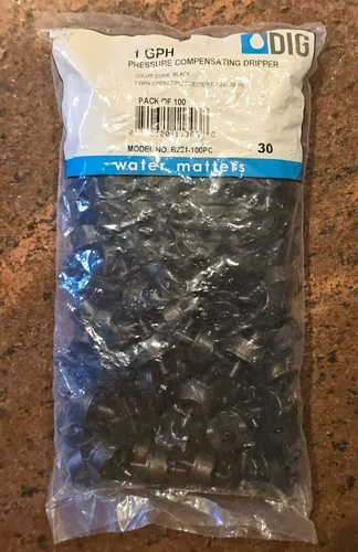 DIG B221-100PC 1 GPH Drip Emitter Pressure Compensating Dripper (100-Pack)